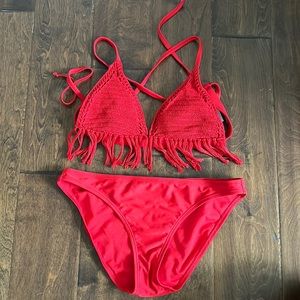 Crochet Fringe Swimsuit